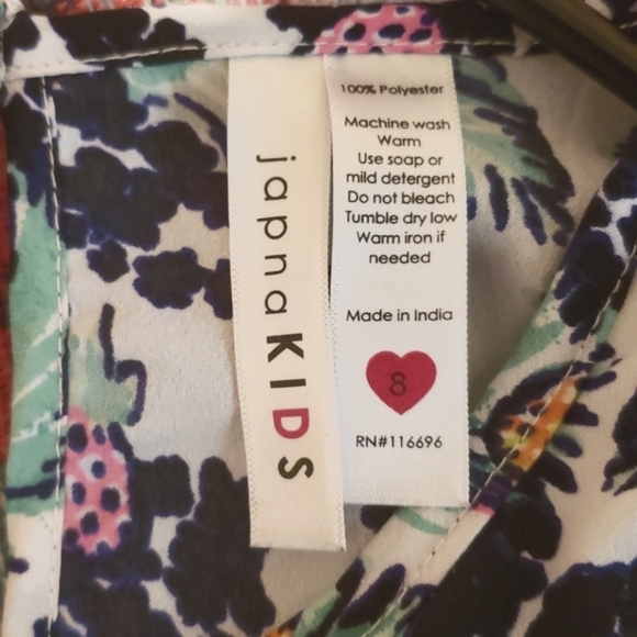 Japna Sleeveless Romper, Ruffles, Pinesapple One Piece Shorts Girls Size 8 - Picture 3 of 3